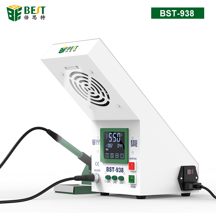 BST-938 帶抽煙儀數顯恒溫焊臺一體機